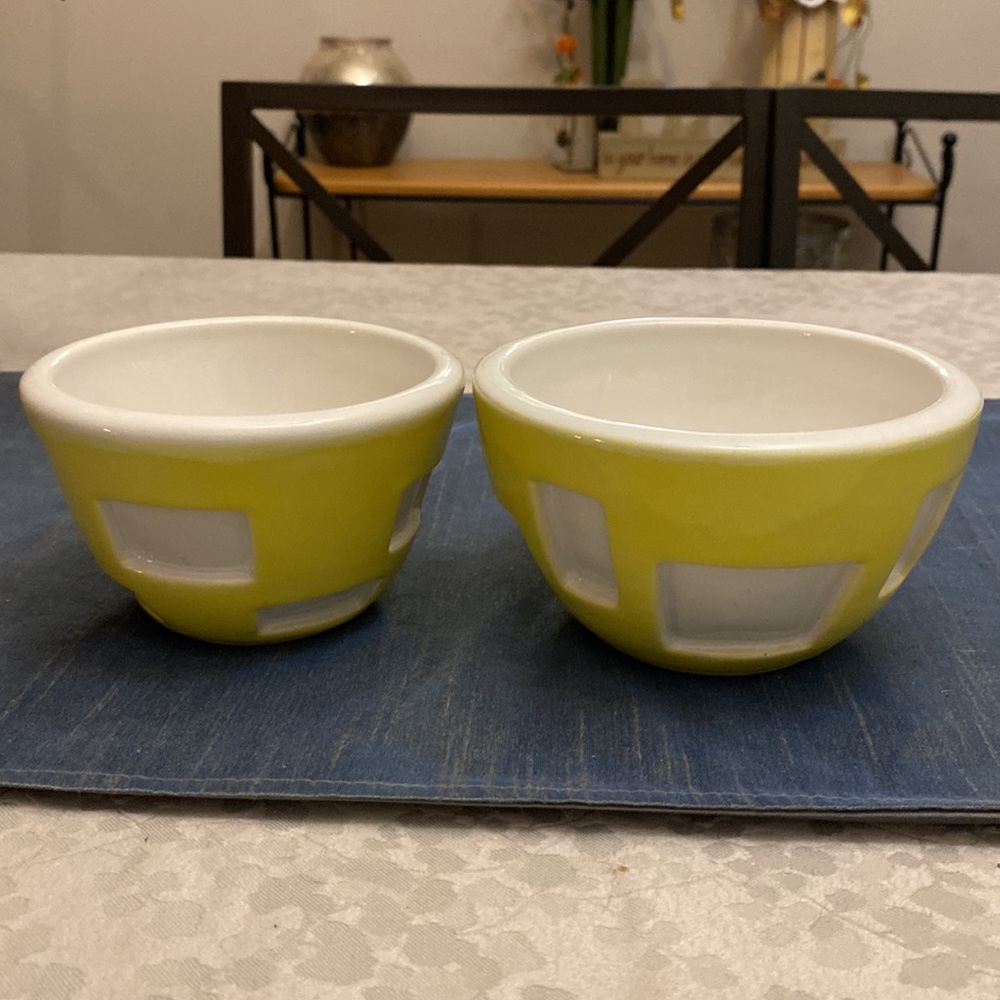 Hand made MCM pottery bowls 4” and 5”